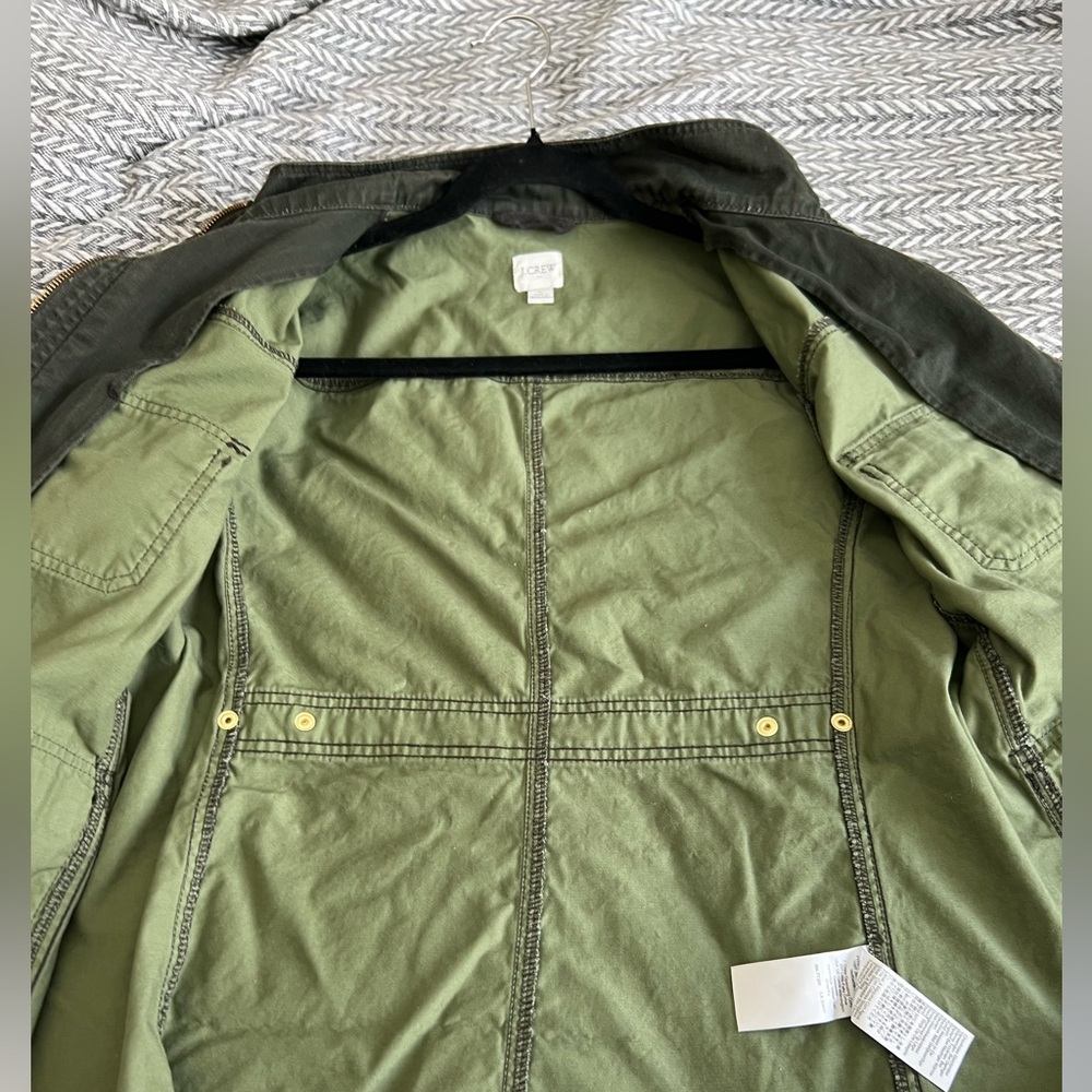 J. Crew Green Utility Jacket with Gold Accents - Picture 5 of 7